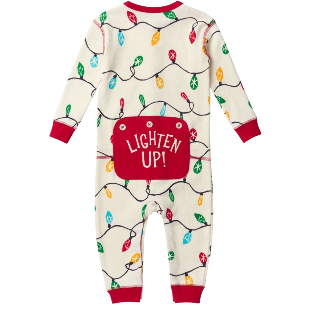 Little Blue House by Hatley- Union Suit, Holiday Lights Glow in The Dark 18-24M